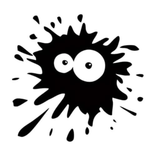 Lot de 2 autocollants créatifs en vinyle Ink Blob Monster – 14,5 x 15 cm – Autocollant unique pour ordinateurs portables, voitures, fenêtres – Design...