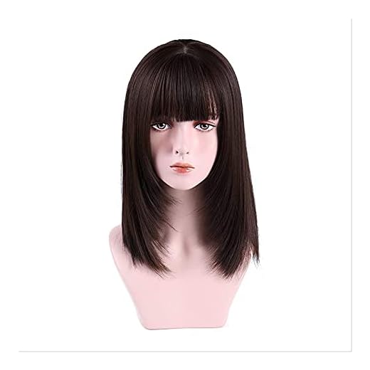 Peruker medium långt hår cosplay peruk full peruk lugg peruk hår anime cos kall brun (färg: Kallt brun) (Färg: Kall brun)