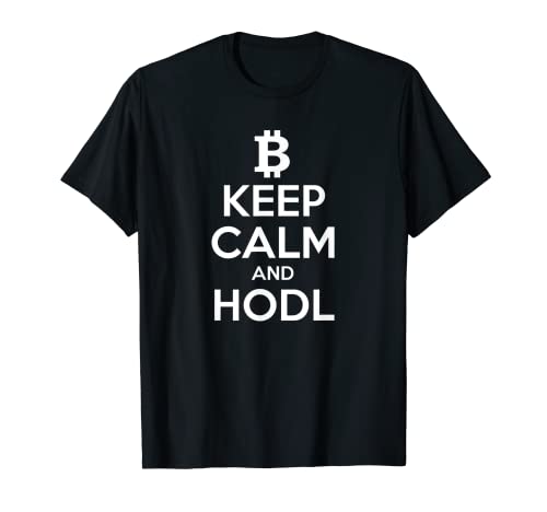 Mens Keep Calm and Hodl Bitcoin T-Shirt