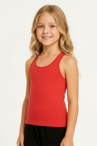 Image of Kurve Premium Girls Seamless Supersoft Wide Strap Comfortable Racerback Tank (Made with Love in The USA)