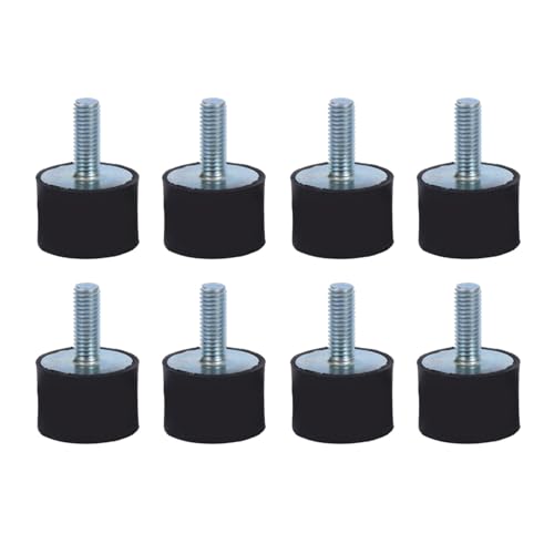 Fabater Amortiguador de Montajes de Goma, 8 Piezas M8 Silentblock Antivibración con Pernos, Soportes Aislantes de Goma para Coche Barco, Protección contra Vibraciones