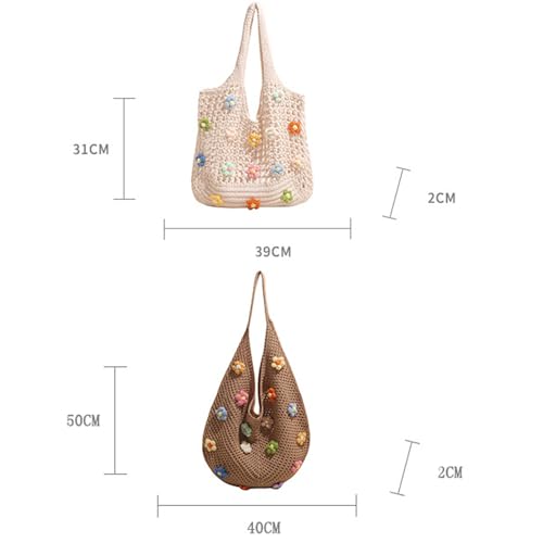Bolso Tote de Playa Boho Crochet para Mujer miniatura 5