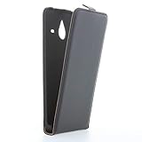  Flip-Style Tasche Vertikal für Microsoft Lumia 640 XL, 640 XL Dual mit Halterung - Schwarz