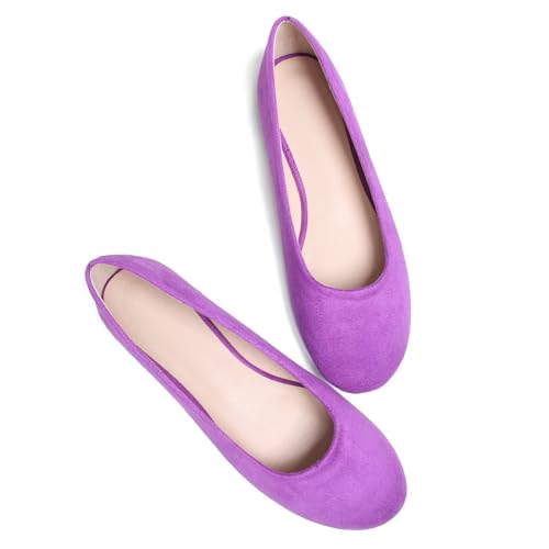 Image of Dear Time Women's Flats Comfortable Slip On Ballet Flats Soft Solid Casual Shoes