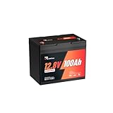 RV LithTime 12V 100Ah リン酸鉄リチウムイオン電池 小型Group24規格、1280Wh容量 100A充放電電流、4000～15000サイクル寿命 LiFePO4低温保護機能付き適用分野：キャンピングカー、車中泊、太陽光発電システム、電動モーター、牽引モーター、オフグリッドシステム