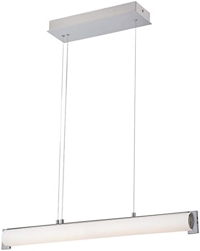 George Kovacs P1151-084-L Tube LED Island Pendant, Brushed Nickel