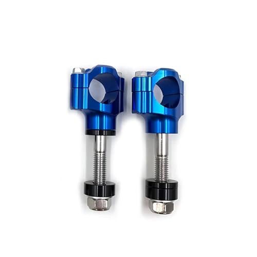 Rehausseur de guidon 28mm CNC bleu pour moto Suzuki et Pit Dirt - 2 pièces M12