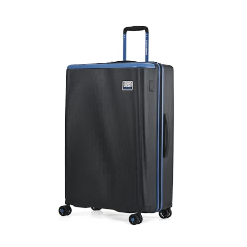 Urban Jungle Lumolite Large Trolley Bag Hardside Polycarbonate Large (75 cm) Light Weight Suitcase with, 8 Spinner Wheels and TSA Lock Travelling Luggage for Men & Women | Black
