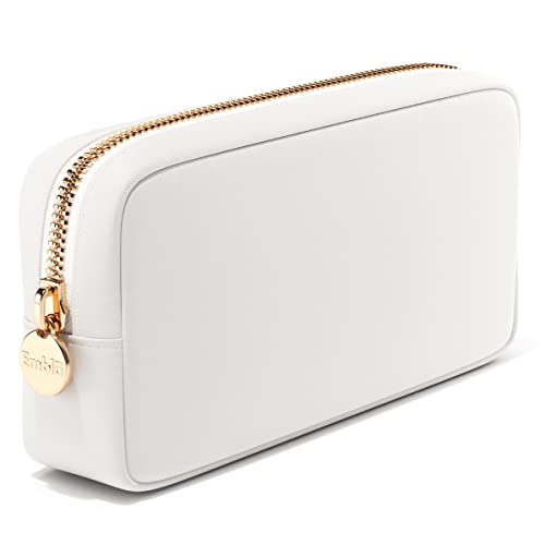 Embla Travel Makeup Bag & Toiletry Pouch, Waterproof, White
