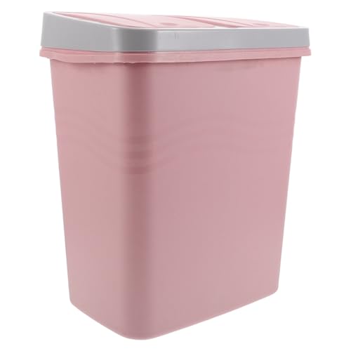 Caneca de basura doble compartimento 12.5 gal rosa plástico