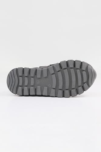 Image of SIRRI Boys Black Leather School Shoes, Formal Smart Back to School Trainers