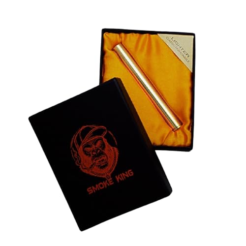 Image of Smoke King Lighter Refillable Silver Stick Nunchaku Style Lighter, Windproof Open Flame Pocket Lighter, Stylish Gift for Men (Fuel Not Included)