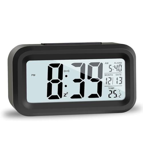 Adjustable Light Nightlight Digital Alarm Clock, Creative Smart B...