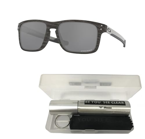 Oakley OO9384 Sunglasses Bundle: OO 9384 938404 Woodgrain and Eyewear Cleaning Kit2