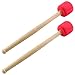 Jiozermi 2 Pcs Drum Mallet 12.8 Inches Length, Wool Felt Drum Stick, Anti-slip Bass Percussion Sticks, Instrument Band Accessory Part for Drums Snare Drums, Red