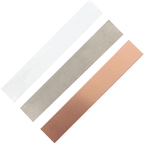 Anode Set-1 Pc 1 X 6 X 0.04 Inch Pure Nickel Anode Sheet, 1 Pc 1 X 6 X 0.04 Inch Copper Anode Sheet and 1 X 6 X 0.04 Inch Zinc Anode Sheet, for Plating and Electroplating Cover