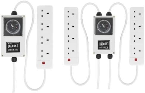 LUMIIblack contactor timer 4 8 way grow room hydroponics (4 way contactor)