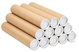 indigo Postal Tubes Kraft Mailing Cardboard Tubes (Pack Of 10 50mm x 2mm x 890mm)