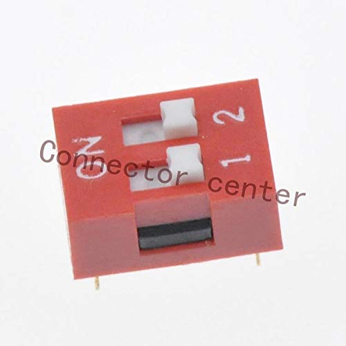 Wiring Connecting Terminals - dIP Switch 2.54mm Pitch Gold Plated 2position 4Pin Red DS-02
