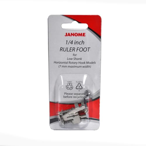 Janome 1/4" Ruler Foot para modelos Low Shank miniatura 2