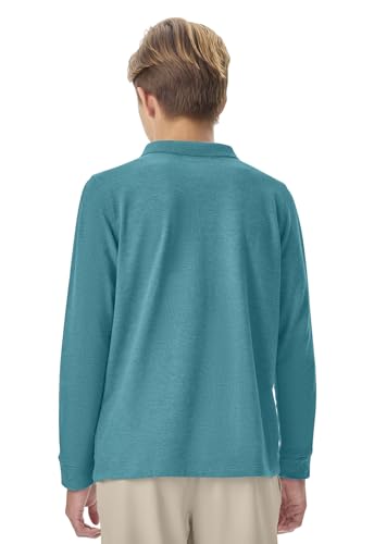 Image of Classroom School Uniforms Big Kid Long Sleeve Pique Polo CR835Y