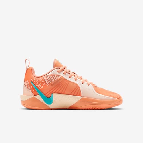 Nike Sabrina 2 Big Kids' Basketball Shoes (FQ7376-801, Apricot Agate/Washed Coral/Washed Teal/Light Bone)3