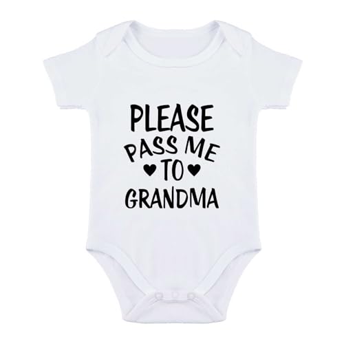 Image of SproutJoy Please Pass Me To Grandma Baby Bodysuit Grandma Baby Bodysuit I Love Grandmas Babies Clothes