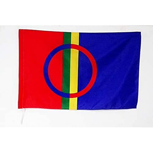 AZ FLAG, Sami people Flag, 2x3 Ft, Lapps Banner with Sleeve, 100% Polyester, Fade Resistant, Vivid Colors, 2' x 3' Feet