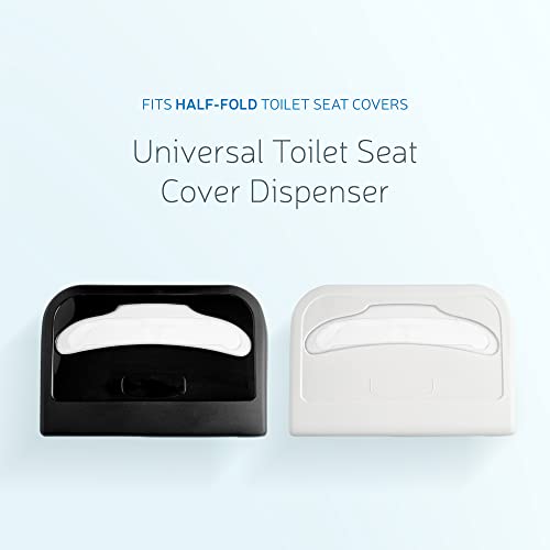 Image of EZbrnd Wall-Mounted Half-Fold Toilet Seat Cover Dispenser for Commercial /Residential /Bathroom /Office, Seat Cover Paper Sold Separately, White, 3100-EZ