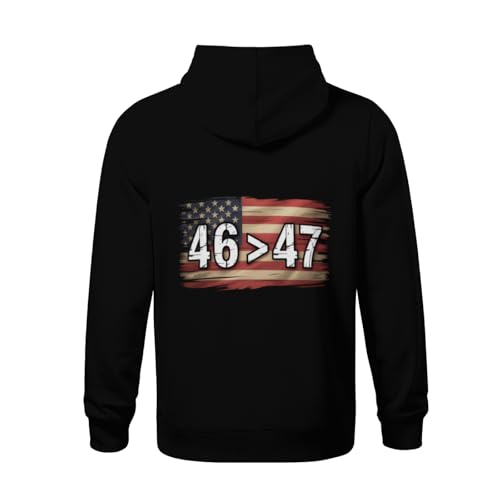Kids 46 Better Than 47 Vintage US Flag Boys Girls Lightweight Kangaroo Pocket Fleece Hoodies3