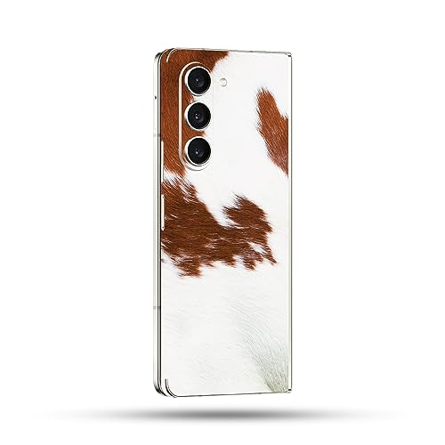 Image of MightySkins Skin Compatible with Samsung Galaxy Z Fold 5 Full Wrap - Cow Hide | Protective, Durable, and Unique Vinyl Decal wrap Cover | Easy to Apply, Remove, and Change Styles | Made in The USA