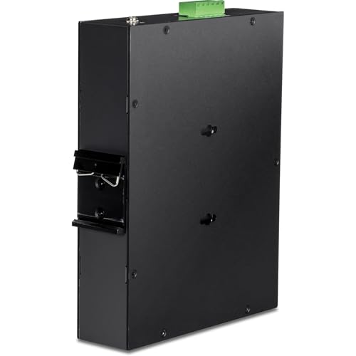 Image of TRENDnet 10-Port Industrial Gigabit PoE+ Switch, WideTemperature Range -20 - 65C (-4 - 149F), DIN Rail Switch, 50-55V DC, 8 x Gigabit PoE+ Ports, 2 x Gigabit SFP Slots, TI-PGM102, Black