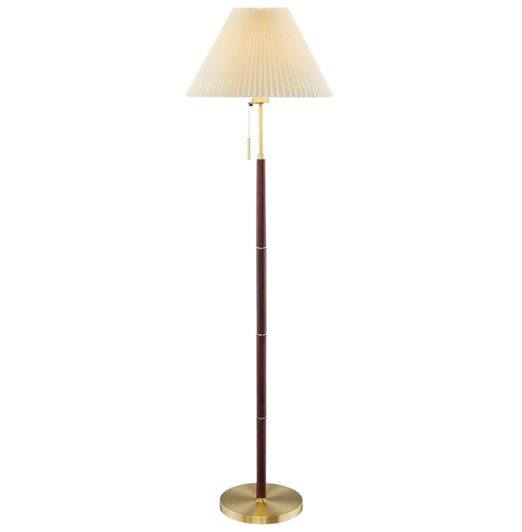 Lampa Stojąca Salon Nordic Lampa Podłogowa Salon Plisowana Amerykańska Retro Sypialnia Studium Pionowa Lampa Lampa Podłogowa Sypialnia