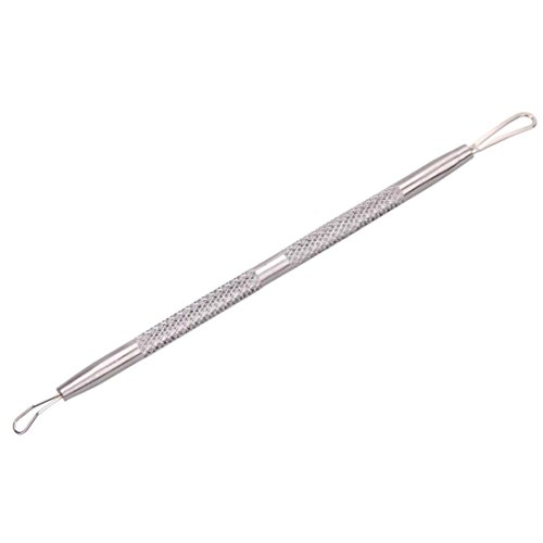 Tefamore 4 Stücke Mitesserentferner Komedonenquetscher Set Aus Edelstahl Doppelseitig Nagelhautschieber Werkzeug,Gesichts-Akne-Spot Comedone Pimple Remover Extractor Tool – Bild 4