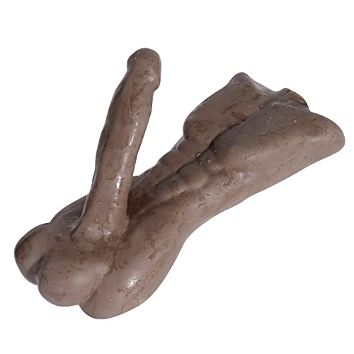 Image of ferch Male Sex Dolls with Realistic Dildo Sex Toys for Women, Male Torso Penis Love Doll with Big Dildo Unisex Female Masturbation Adult Sex Toys for Women Couple - 13.3*6.7 inch, 4.4LB (Dark Brown)