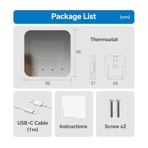 Termostato de caldera BOT-R8W digital programable con función calefacción y refrigeración 3