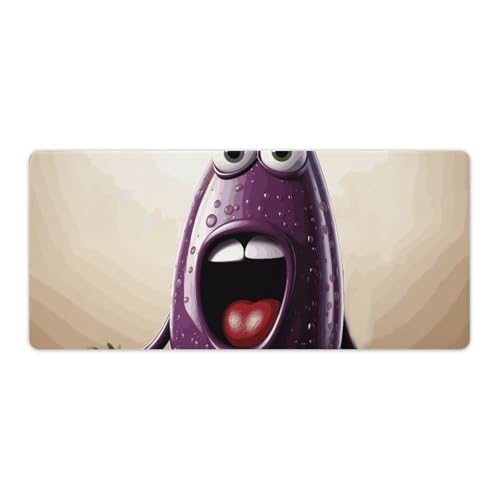 Tapis de souris LED aubergine grand format étanche pour bureau gaming