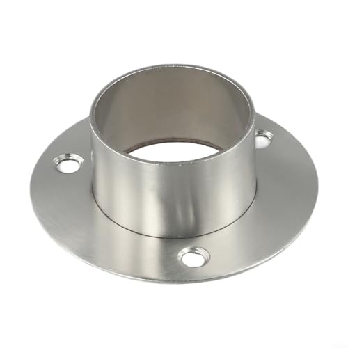Pumixiy Edelstahl-Handlauf, Wandmontage, runder Flansch, Halterung, Sockel, Anschlussbuchse für Balustrade, Treppengeländer (38 mm)