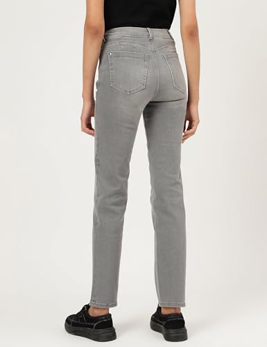 Image of Marks & Spencer Cotton Mix Plain Straight Fit Jeans T576013KGREY (XS)