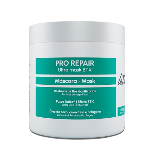 Let Me Be - BTX Pro Repair, Btox Capilar Profesional Orgánico de Un Solo Paso, Tratamiento Reductor de Volumen y Anti-Frizz Sin Formol con Keratina Hidrolizada, Colágeno y Aceite de Coco | 500g