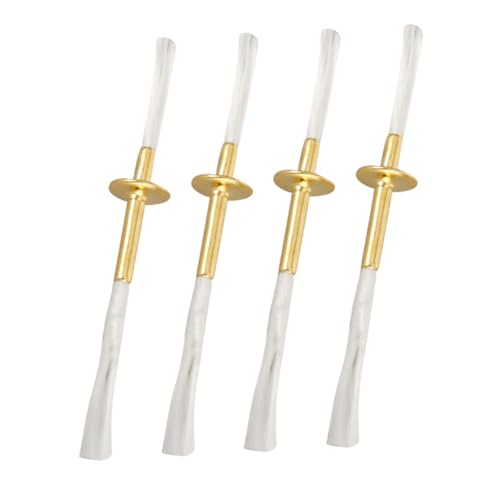 Yardenfun 4pcs Oil Lamp Wick Tube Holder Alloy Construction for Use Multi-lamp Compatible for Ceremonies Decorations
