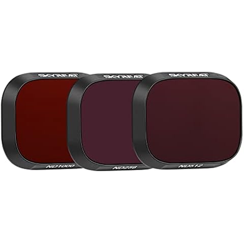 Skyreat Langzeitbelichtungs-Fotografie-Graufilter Neutraldichtefilter, kompatibel mit DJI Mini 3/Mini 3 Pro Drohnen Zubehör, 3er-Pack Kamera Objektiv Filter Cover
