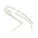 COCORIBBON Pearls Double Gold Metal Thin Tiaras Women Wedding Quality Fashion Headbands