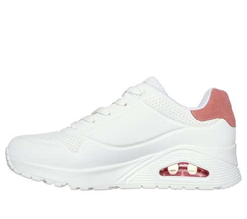 Image of Skechers Women's Uno-pop Back, White /Coral, 6