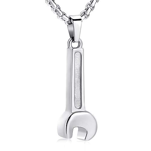 Eternitymemory Wrench Cremation Urn Necklace For Men Women Memorial Ashes Jewelry +Screwdrivers+Fill Kits #TOP6