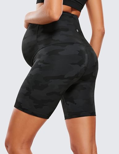 Image of CRZ YOGA Maternity Biker Shorts 6 inch | Butterluxe, Extremely Soft, Gentle Compression, Yoga, Super High Rise, U-shaped Belly, Pregnancy and Postpartum