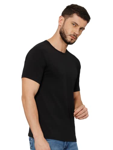 Image of T-Shirt for Men - 100% Cotton Casual T-Shirt | Half Sleeve, Round Neck 4 Way Stretch Fabric | Slim Fit T-Shirt
