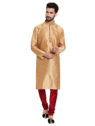 Image of HUZUR Mens Silk 6 Loop Kurta Pajama