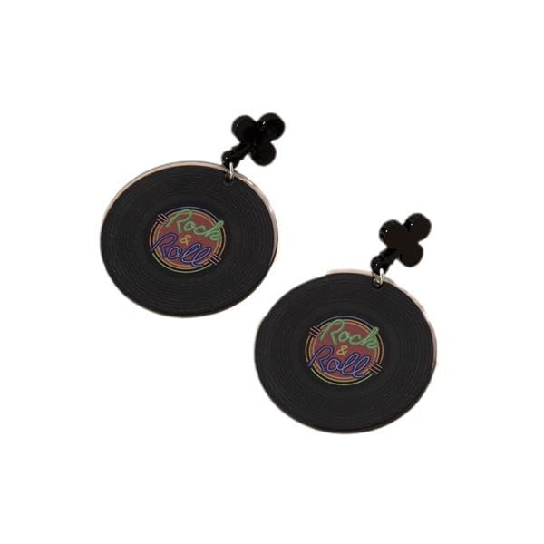 Ya en mundofriki.es: YUEcthynous Pendientes vintage de Rock Record, para discos de vinilo para mujeres y niñas, amantes de la música, retro, bajo y música, S, Acrílico, Sin piedra preciosa