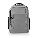 Gabol - Mochila para Portátil 15,6' Disk con 3 Compartimentos y Capacidad 20,4L - Peso Ligero de 0,89kg y Medidas 31x43x15 cm - Material Poliéster Resinado con Reflectantes - Diseño Español - Gris